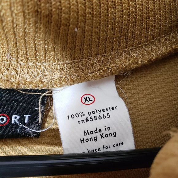 CHROMA SPORT XL Tan, White Solid Camp Wildwood 1983 Vintage, Zip front Jacket - Picture 5 of 7